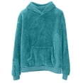 thumbnail image 5 of Frnrwgo Men's Hoodie Double-Sided Fleece Loose Fit Winter Casual Pullover with Kangaroo Pocket, 5 of 9