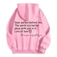 thumbnail image 6 of WENWU Womens Hoodies Long Sleeve Hoodie Pullover Hoodies for Women Soft Hoodie Pink Hooded Sweatshirt Cute Fall Clothes Casual Wear, 6 of 7