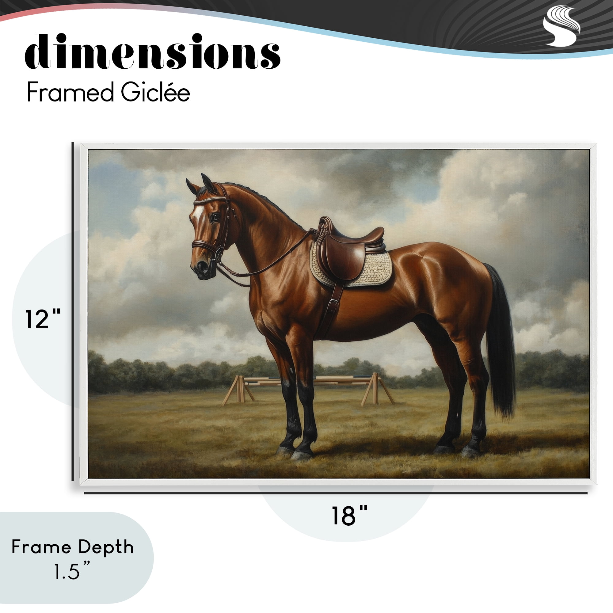 Stupell Industries Red Mare in Pastoral Landscape White Framed Giclee Art, design by Petal Prints Design