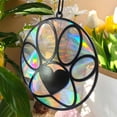 thumbnail image 3 of RuiJiao Dog Moon Suncatcher, Angel Memorial Statue - Stained Glass Window Hanging, Pet Sympathy Gift, 3 of 8