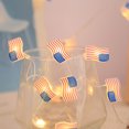 thumbnail image 7 of Yhmxh 4th of July Decorations USA Flag Lights, Patriotic String Lights Battery Operated 16FT 50 LED Fairy Lights, Fourth of July Decor for Home Indoor Outdoor Memorial Independence Day, 7 of 7