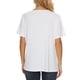 thumbnail image 5 of Top de manga corta para mujer Moda Casual Cuello redondo Escote hueco Color sólido Camisa de manga corta Blanco S, 5 of 7
