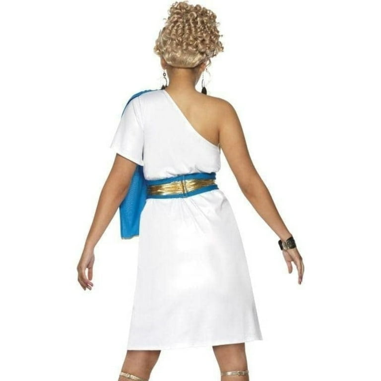 Roman Beauty Costume Adult White Blue Roman Beauty Costume Adult White Blue