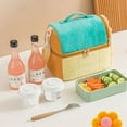 thumbnail image 5 of Insulated Lunch Bag Reusable Lunch Box Cute Toast Leakproof Cooler Food Lunch Tote Bags with Adjustable Shoulder Strap B, 5 of 9