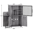 thumbnail image 3 of VillaLitterEnclosure withDouble LayerLitter HiddenModernWashroomHouse with Ladder,33.5" L x 17.9" W x 41.9" H, 3 of 9
