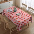thumbnail image 2 of Red Strawberry Plants Fruit Pink Pattern Rectangle Tablecloth 60"x84",Waterproof Polyester Rectangle Table Cloth, Wipeable Spillproof Polyester Tablecloth for Dining, Camping, Indoor and Outdoor, 2 of 5
