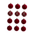 thumbnail image 1 of 12 adornos navideños de bolas para árbol de Navidad, ideales para fiestas y apartamentos. Rojo, 1 of 9