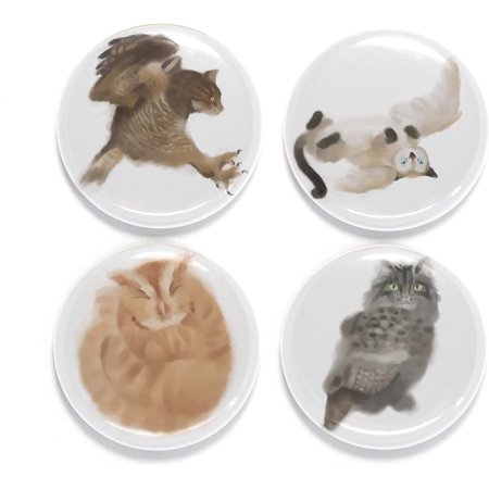 

Meowls Magnet Set - Set of 4 1.25 Magnets - Made in The