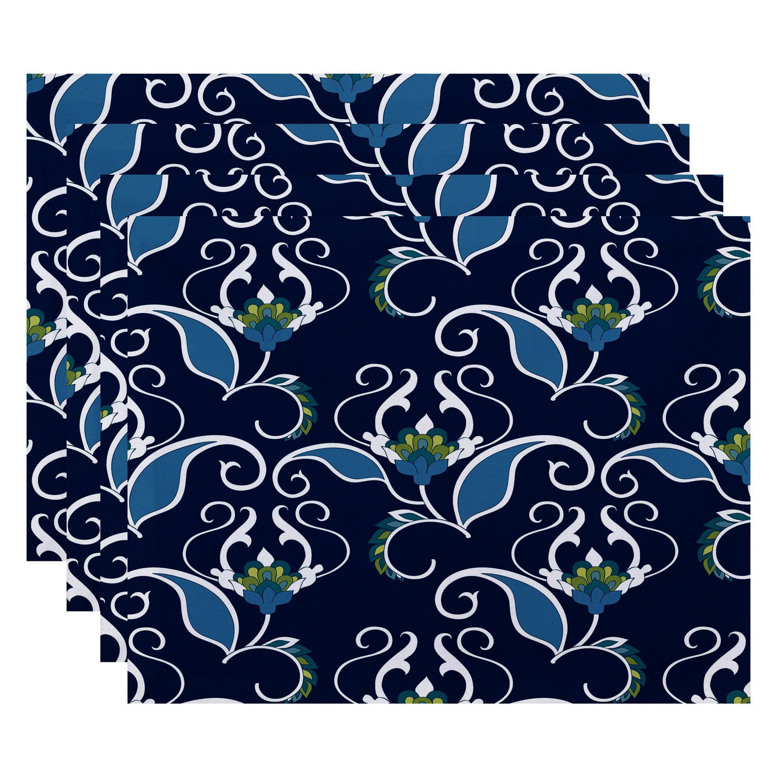 Simply Daisy 18" x 14" West Indies Floral Print Placemat (Set of 4)
