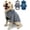Blue+Dark grey, variant on 2Pcs Dog Hooded Sweaters & Jackets - Soft Dog Clothes Hoodie for Small/Medium/Large Dogs & Cats | All-Season Comfort & Fit, Stylish Pet Shirts Apparel & Accessories