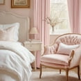 thumbnail image 4 of Baby Pink Velvet Curtains, 2 Panels - Luxury Window Drapes 52 x 108 Inches for Bedroom, Living Room & Home Theater - Room Darkening, Thermal Insulated, Super Soft with Rod Pocket & Back Tab, 4 of 9