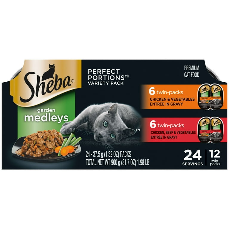 SHEBA Wet Cat Food Garden Medleys Variety Pack Chicken