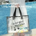 thumbnail image 4 of Vrorvz Extra Large Transparent Swimming and Beach Bag Thick PVC Handheld Tote with Zipper Suit for Travel Storage and Personalized Gifts for Women and Bridesmaids, 4 of 6