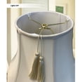 thumbnail image 4 of 8x16x12 Bell Tassel Lampshade, Eggshell Shantung Fabric, 4 of 5