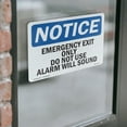 thumbnail image 4 of Emergency Exit Only Do Not Use Alarm Will Sound OSHA Notice Vinyl Decal Label 5 Inch x 3.5 Inch - 5 Pack, 4 of 6