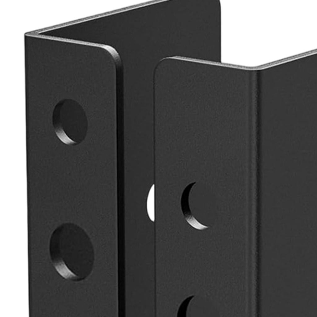 2Pcs Concealed Beam Hanger Flange Adjustable Fence Bracket Deck Railing Joists Hanger Bracket