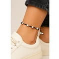 thumbnail image 4 of Howlite (Knotted) Crystal Anklet, 6mm Beads Anklet for Women, 4 of 6