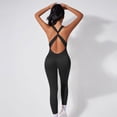 thumbnail image 4 of Gamivast Jumpsuit for Women Yoga Ribbed Butt Lifting High Waisted one Piece Tummy Control Stretchy Gym Workout Jumpsuit Active Outdoor Pants, 4 of 6