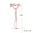 thumbnail image 2 of HOOUN 2Pcs Rosegold Stainless Steel Chain Crystal Nipple Rings Dangle bell, 2 of 5
