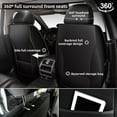 thumbnail image 3 of LAONNVIR Front Car Seat Covers Fit for Ford Explorer 2004-2025 Leather Seat Cushion Protector with Lumbar Support Compatible Airbag Black,2PCS Front, 3 of 8