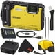 thumbnail image 1 of Nikon COOLPIX W300 Digital Camera (Yellow) 26525 International Model + Nikon Waterproof Floating Strap + MicroFiber Cloth Bundle Nikon 26525, 1 of 1