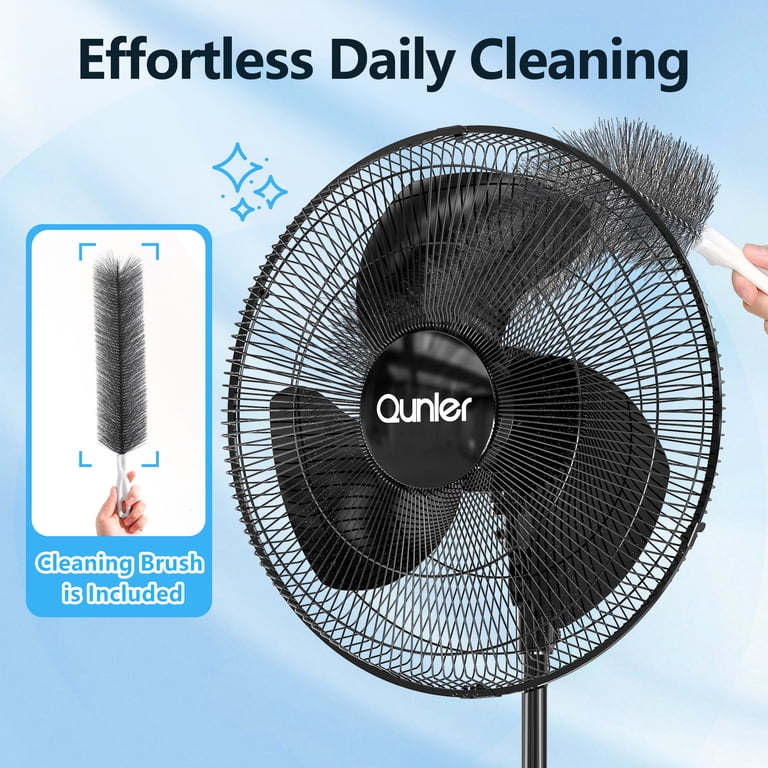 Qunler 18" Oscillating Pedestal Fan, Quiet 3-Blade photo 5