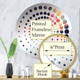 thumbnail image 3 of Designart "Moody Cosmic Illusions II" Abstract Spiral Dot Round Wall Mirror - Oval Printed Decorative Mirror - Multiple Color Options, 3 of 5