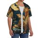 thumbnail image 2 of Balery Leopard Reading Tarot Cards Camisa Casual de Manga Corta con Botones para Hombre, Texturizada, Estilo Cubano, para Playa, Verano-Small, 2 of 5