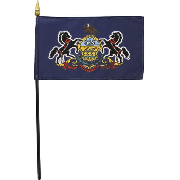 Pennsylvania - 4"X6" Stick Flag