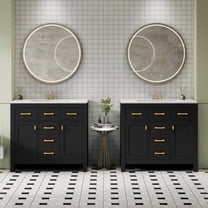 black 72'' Bathroom Vanity Set with Ceramic Sink (Separate), Modern Freestanding Single Bathroom Cabinet with Drawers & Cabinets,Storage Cabinet for Bathroom