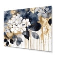 thumbnail image 2 of Designart "Hydrangea Blooms Heaven in White and Gold I" Floral Metal Wall Decor, 2 of 5