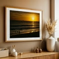 thumbnail image 4 of Sunset over Huntington - Huntington Beach California Photography Oak Framed Wall Art Print 24 x 36 inches, 4 of 6