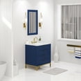 thumbnail image 3 of Water Creation Bristol 30"W Wood Single Bathroom Vanity in Blue/White, 3 of 7
