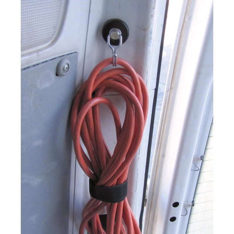 Magnet Source .29 In. L X 1.5 In. W Black Neodymium Rotating Magnetic Hook 65 Lb