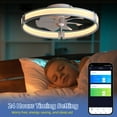 thumbnail image 6 of BAYSQUIRREL Ceiling Fans with Lights and Remote, Low Profile Ceiling Fan, 3000-6000K Dimmable Bladeless Fan Light, 3 Colors 6 Speeds Reversible, Modern Flush Mount Ceiling Fan for Bedroom, 6 of 8