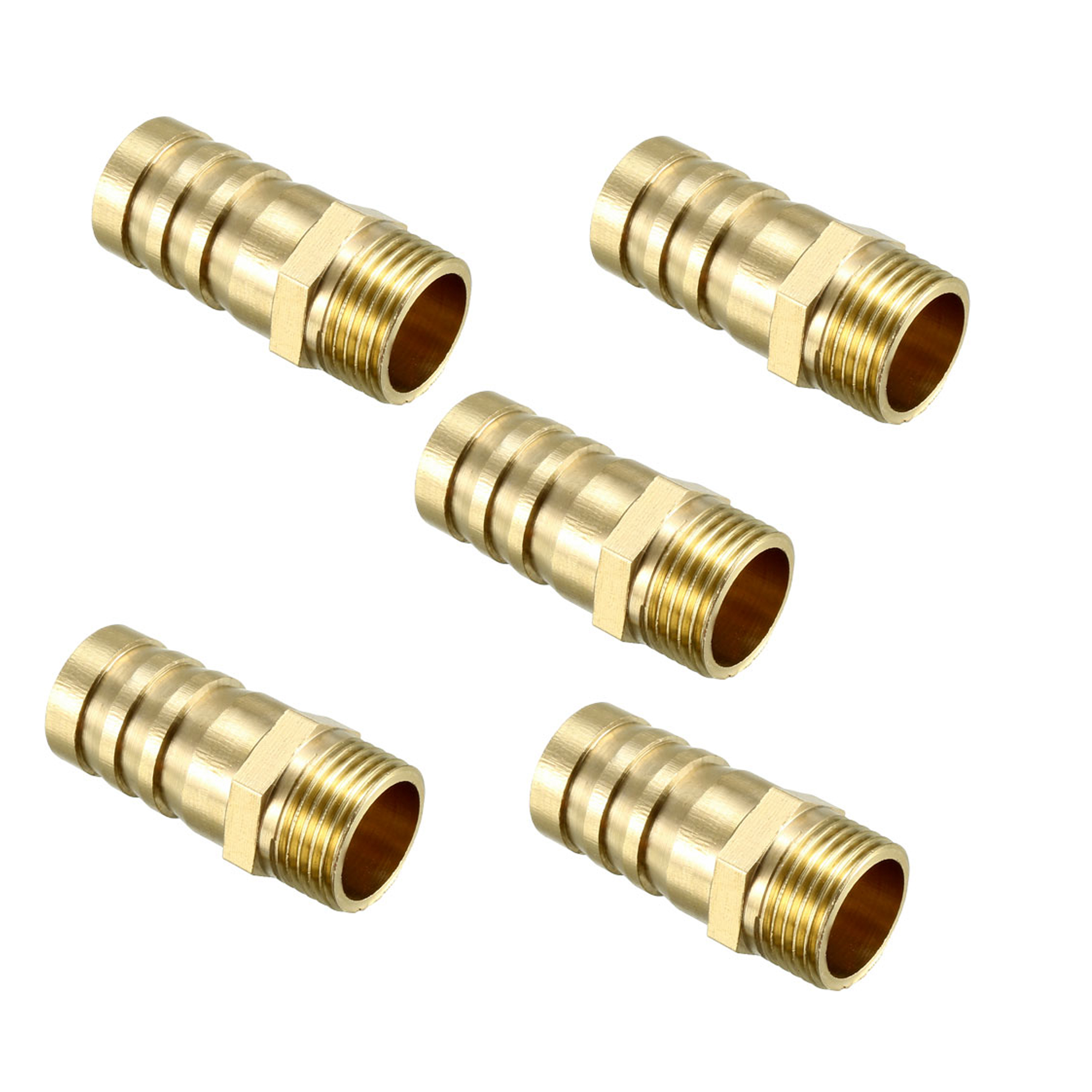 Lot De 3 Raccords Laiton Pour Tuyau 3/16" à Embout Barbelé X 1/4" NPT Mâle