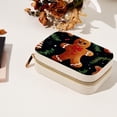 thumbnail image 7 of Christmas Gingerbread Man Velvet Portable Earring Organizer Box with Removable Compartment - Ideal Travel Organizer and Jewelry Box Gift, 7 of 7