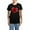 With Blue Strpe Pant, variant on - I_HEART_BILLY Women's Dark Pajamas - Women's Short Sleeve Print T-Shirt and Pants Dark Cotton Pajama Set