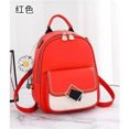 thumbnail image 1 of Mochila de mujer con diseño de bloques de color de alta calidad, mochila de estudiante femenina de gran capacidad, nueva mochila de viaje de cuero suave para mujer, 1 of 5