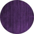thumbnail image 1 of Ahgly Company Indoor Round Abstract Purple Contemporary Area Rugs, 5' Round, 1 of 4
