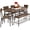 Brown, variant on Best Choice Products 6-Piece 55in Modern Home Dining Set w/ Storage Racks, Rectangular Table, Bench, 4 Chairs - Brown