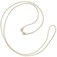 thumbnail image 1 of 14K Solid Yellow Gold Necklace | Box Link Chain | 22 Inch Length | 1.0mm Thick | With Gift Box, 1 of 6