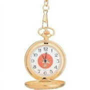 IW40 Fire Fighter Pocket Watch White Face W/ Black Hands & Numerals Multi-Colored