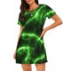 thumbnail image 1 of Balery Green Lightning Camisón de manga corta con cuello redondo para mujer, cómodo y elegante., 1 of 6