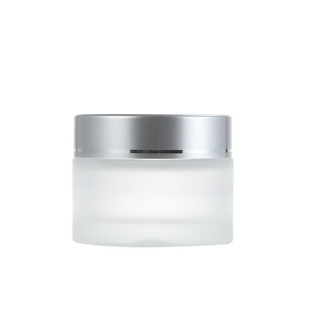 Xingzhi Recyclable Glass Cosmetic Container - Convenient And Multipurpose Durable And Wear-resistant Jars Matte Cosmetic silvery,1 100g