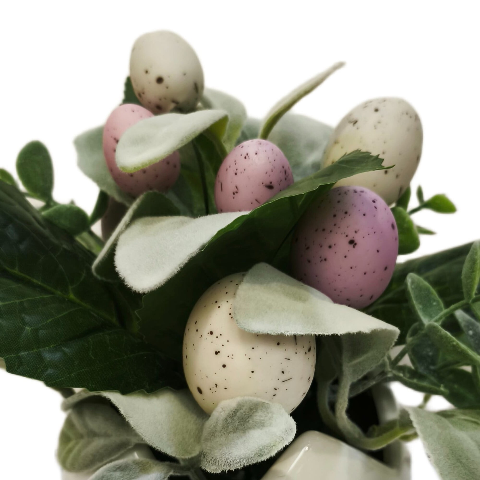 Easter Artificial Plant in White Egg Pot, 8 in, by Way To Celebrate
