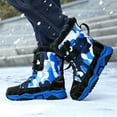 thumbnail image 4 of Otqutp Boys Girls Camouflage Snow Boots Non Slip Fleece Lined Chunky Winter Shoes Kids Outdoor Hiking Cotton Mid Calf Boots, 4 of 5