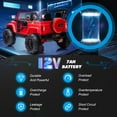 thumbnail image 6 of 12V Electric Kids Ride On Truck Car Jeep Toys 3 Speeds w/MP3,LED,Cover,Remote Control(Red), 6 of 15