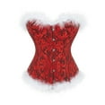 thumbnail image 4 of Corsé De Navidad Para Mujer, Tops, Empalme, Hebilla Delantera, Atar En La Espalda, Disfraz De Cosplay XBTCLXEBCO XXXL;Negro Rojo A, 4 of 6