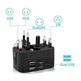 thumbnail image 2 of Universal Travel Plug Adapter - 2 USB Ports Power Adapter Worldwide Wall Charger for USA, EU, , AUS, 2 of 5
